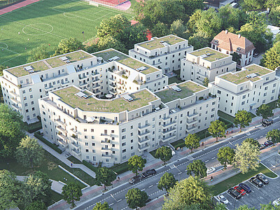 Visualisierung Vogelperspektive Ankauf-Neubau Seeburger Weg in Spandau