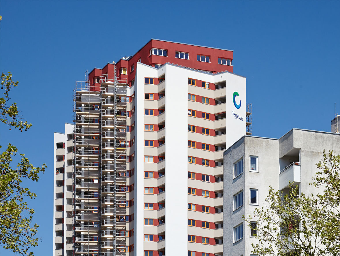 Straßenansicht degewo-Ankauf Waldsassener Straße.
