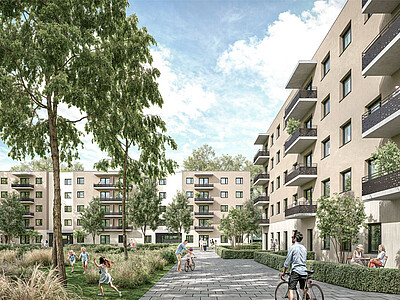 Visualisierung Neubau Rudower Straße in Neukölln