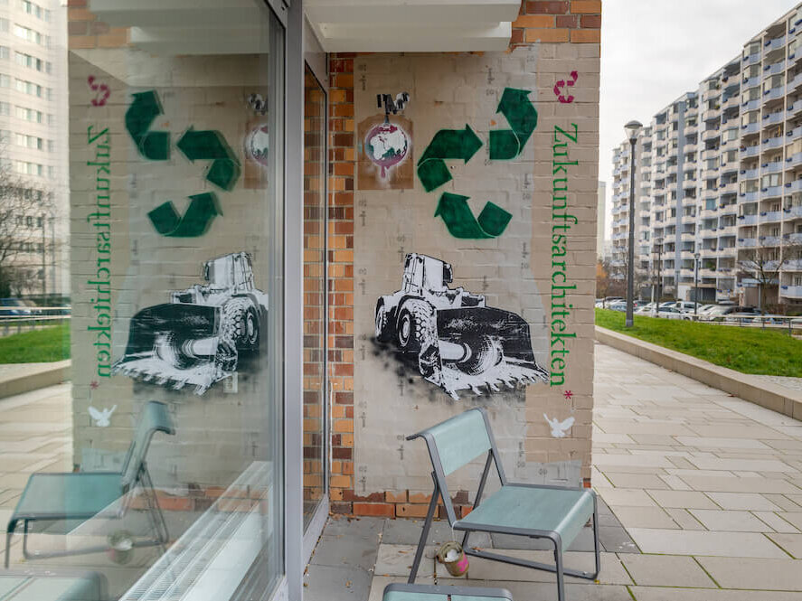 Graffiti an Wand gesprüht