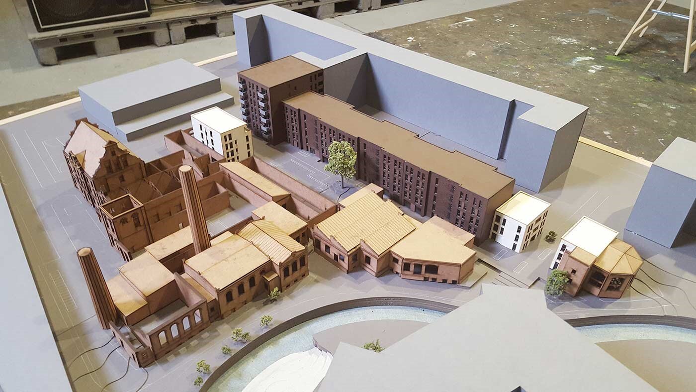 degewo-Neubau Wiesenstraße 55: Modell der Wiesenburg.