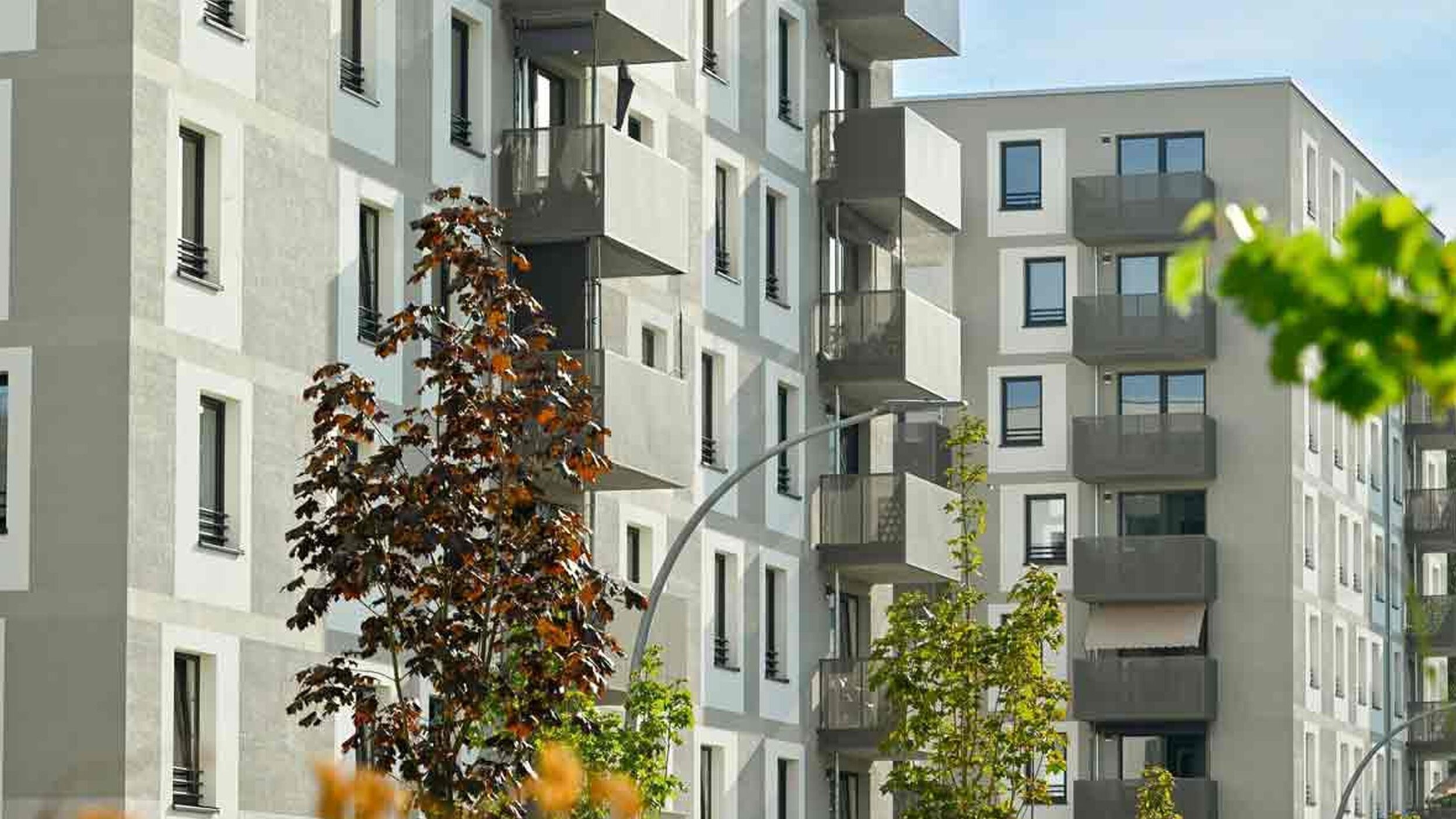 Außenansicht degewo-Neubau Max-Herrmann-Straße 10 und 9.