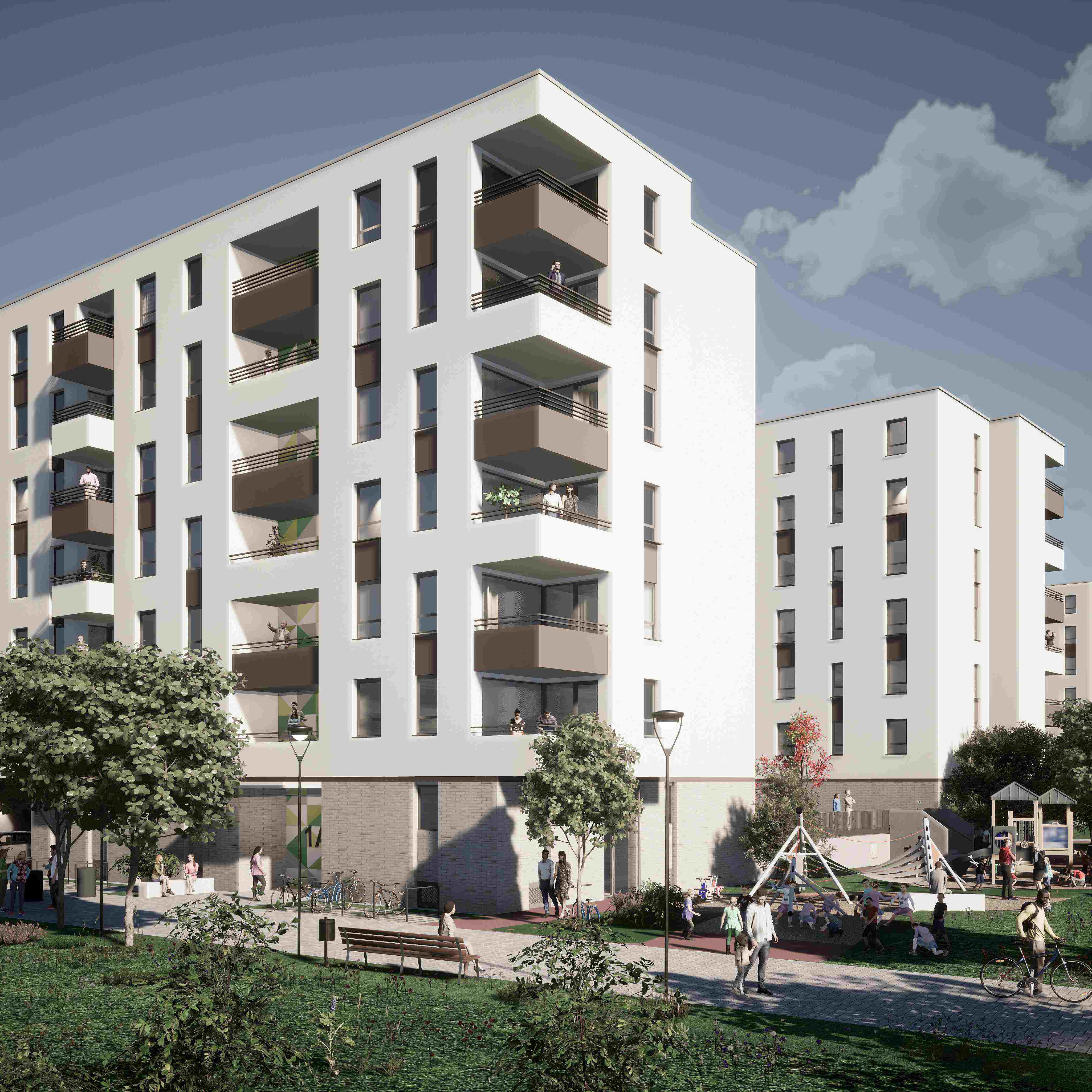 Visualisierung degewo-Neubau Hallesches Ufer 1 A.