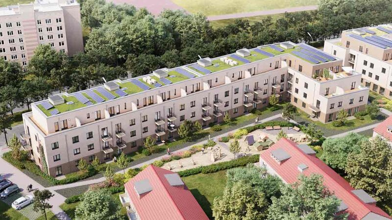 Visualisierung degewo-Neubau Lichtenrader Bogen.