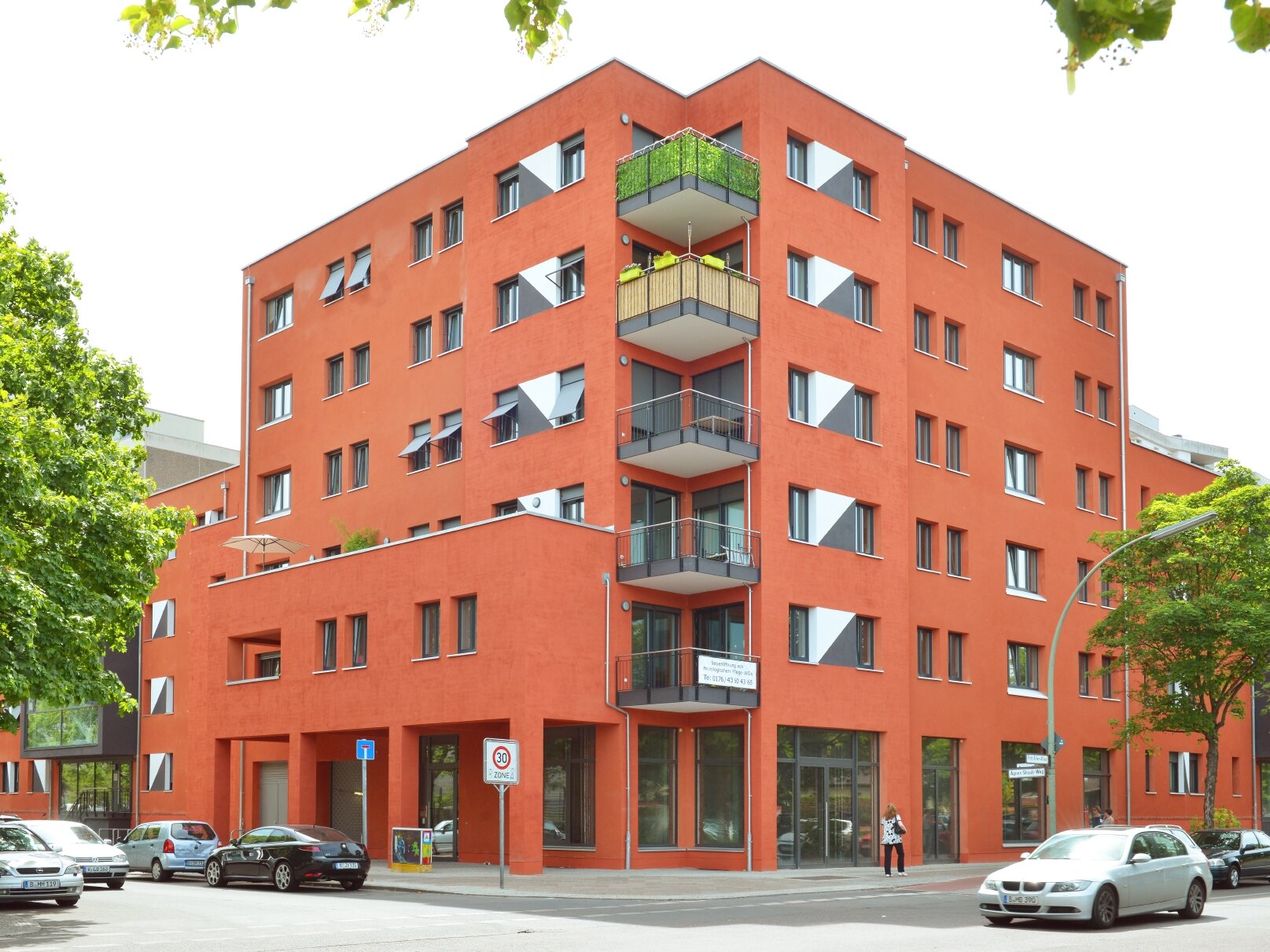Straßeneckenansicht degewo-Neubau Agnes-Straub-Weg 2a.