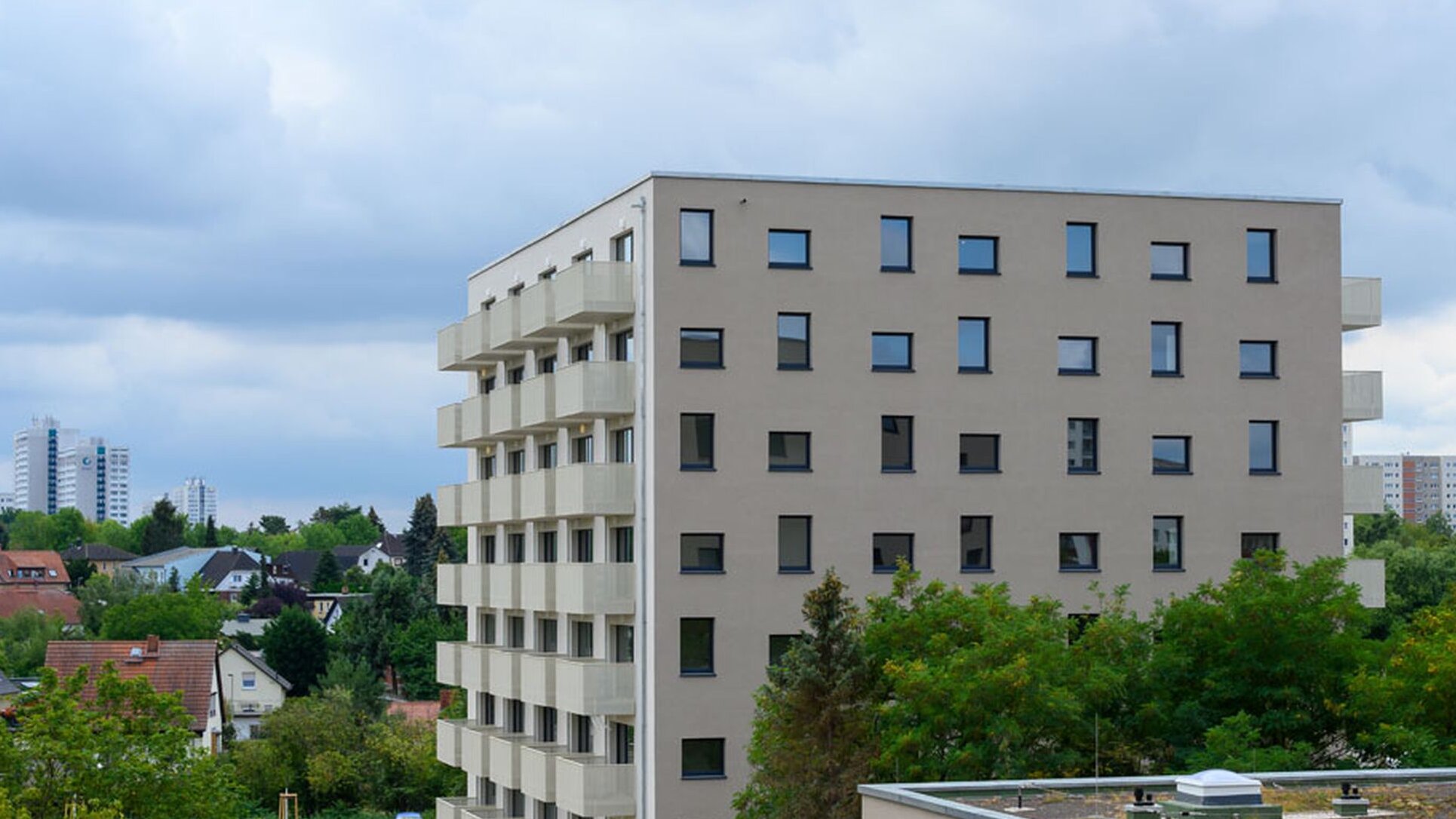 Außenansicht degewo-Neubau Karl-Holtz-Straße 2 bis 8.