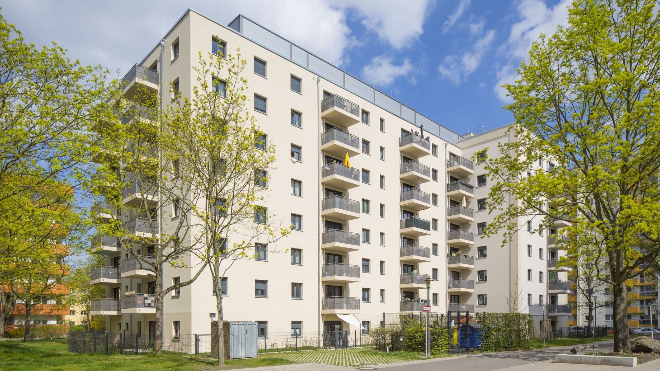 Außenansicht degewo-Neubau Tirschenreuther Straße 8 und 8A.