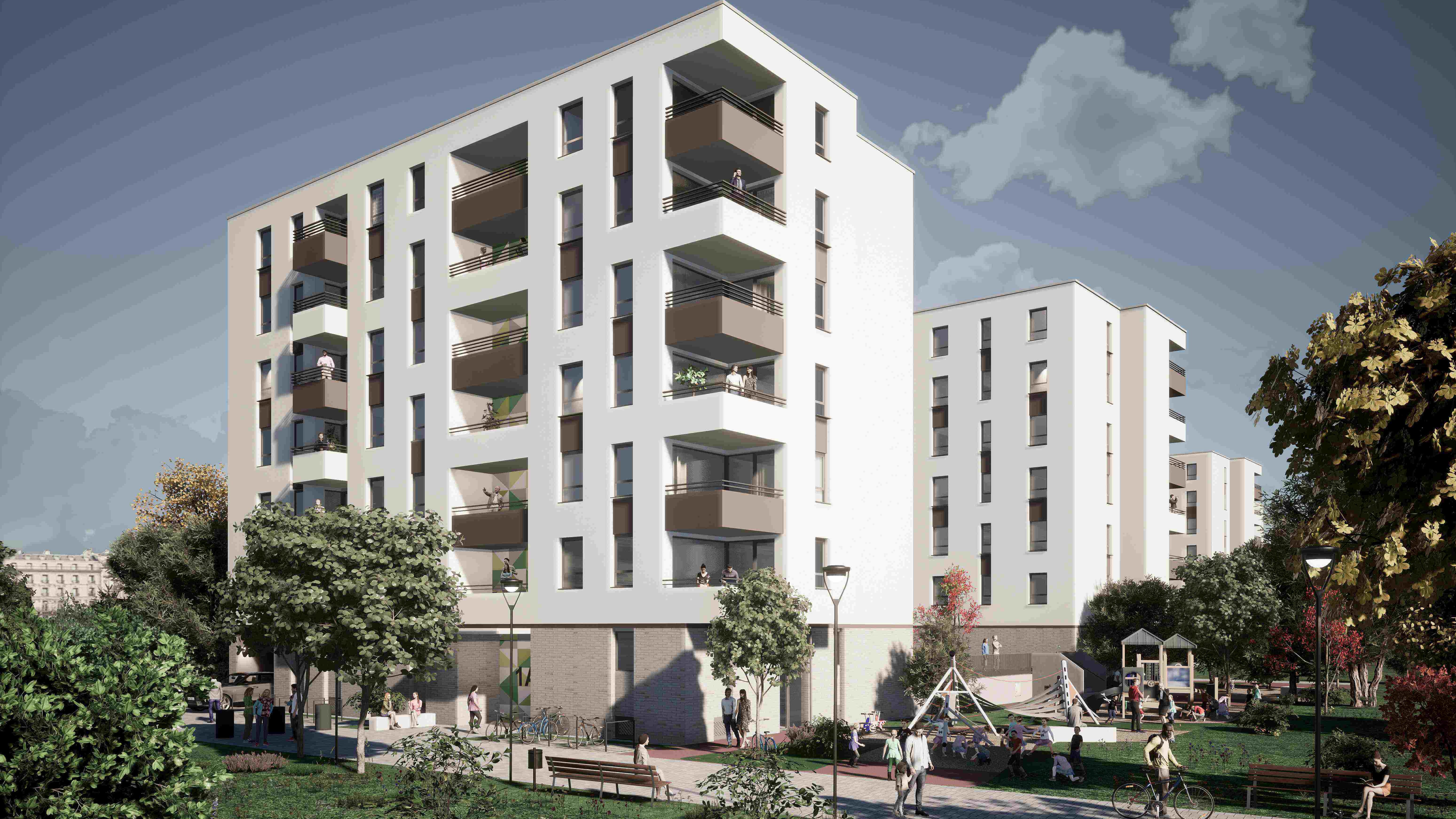 Visualisierung degewo-Neubau Hallesches Ufer 1 A.