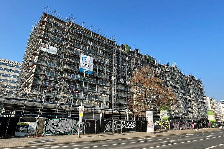 Baufortschritt beim Klimahaus