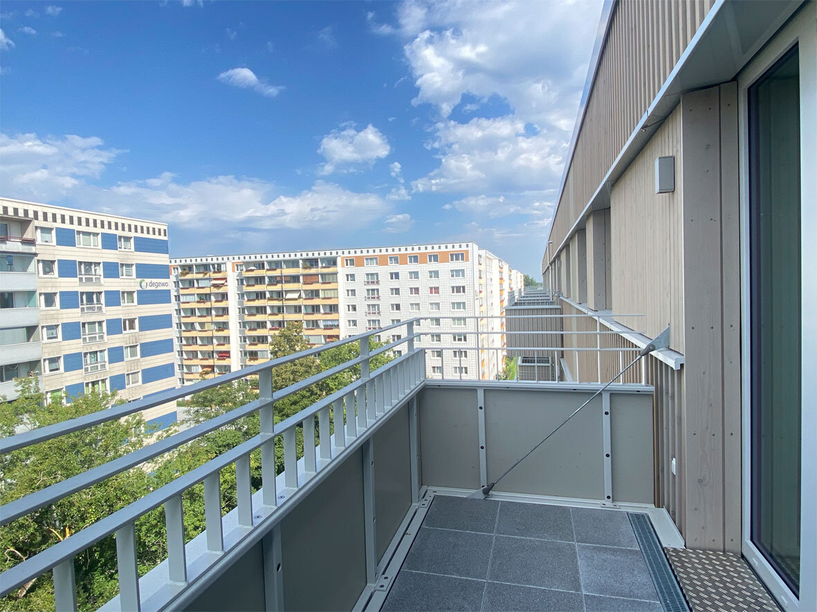 Klimahaus Salvador-Allende-Straße Aussicht vom Balkon