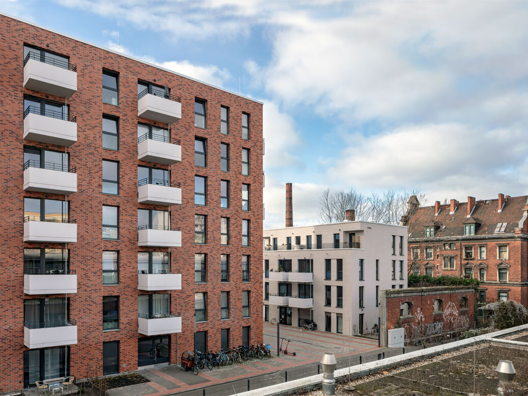 Außenansicht degewo-Neubau Wiesenstraße 55.