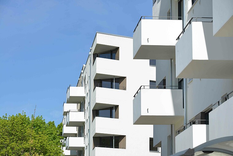 Balkone degewo Neubau Joachim-Ringelnatz-Siedlung Cecilienstraße