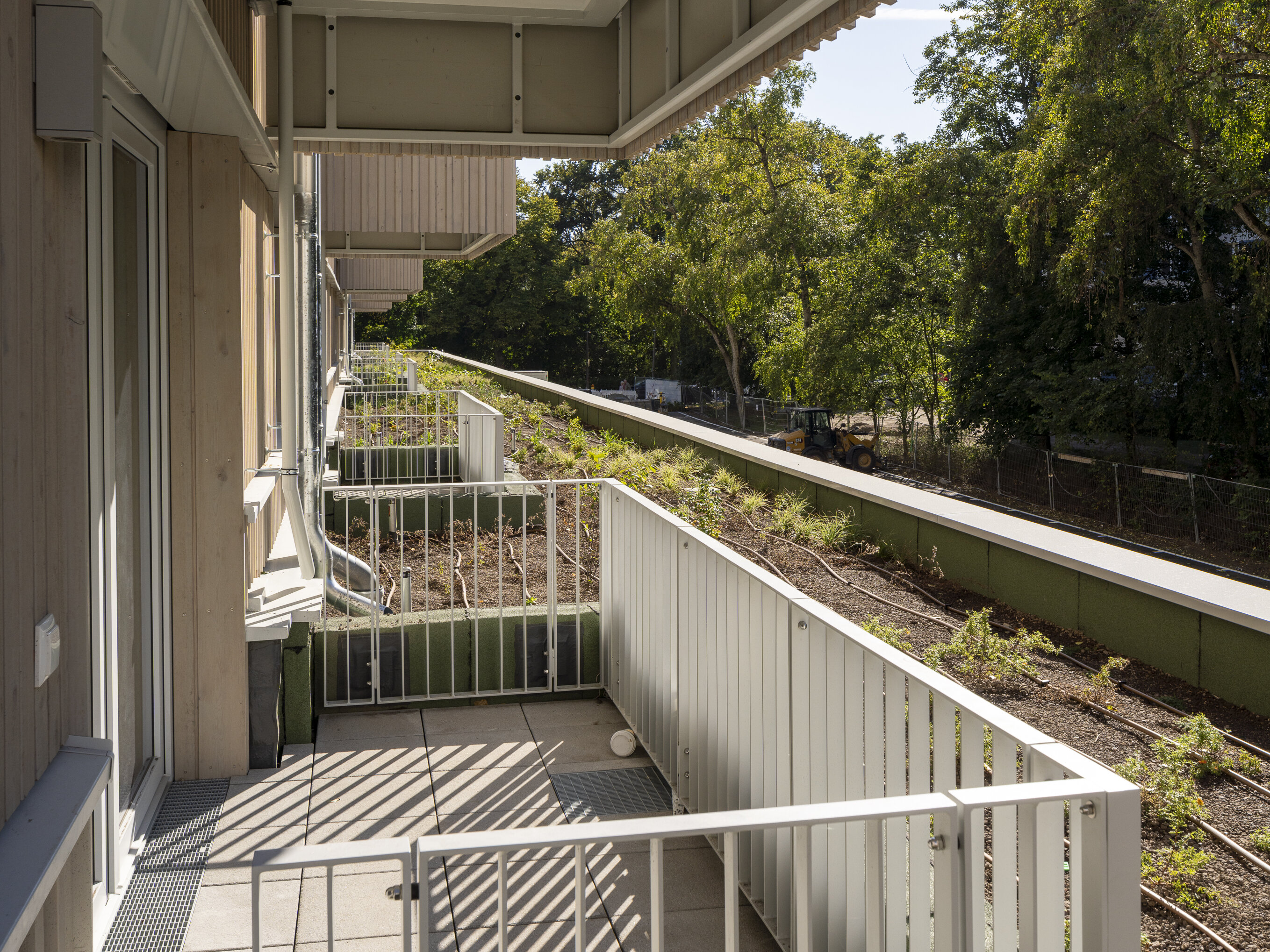 Aussicht vom Balkon Klimahaus degewo Neubau Salvador-Allende-Straße