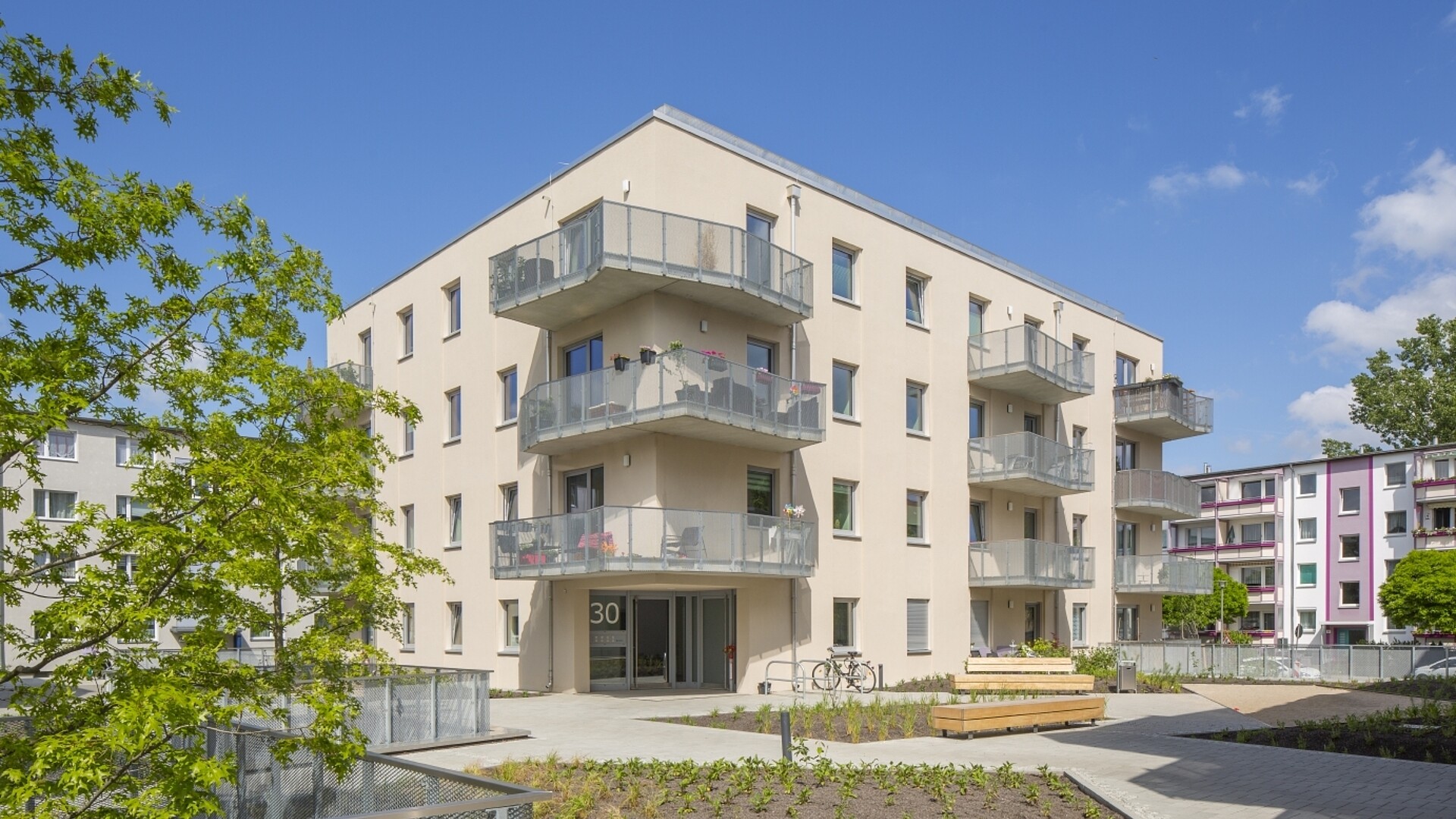 Außenansicht degewo Neubau Karl-Pokern-Straße 30-36