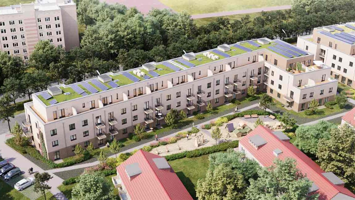 Visualisierung degewo-Neubau Lichtenrader Bogen.