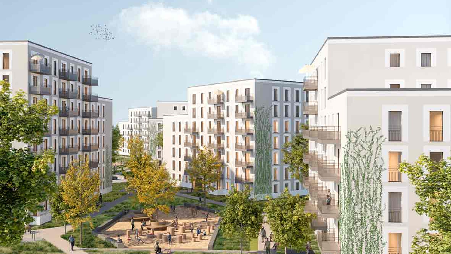 Visualisierung degewo Neubauprojekt Lichterfelder Ring