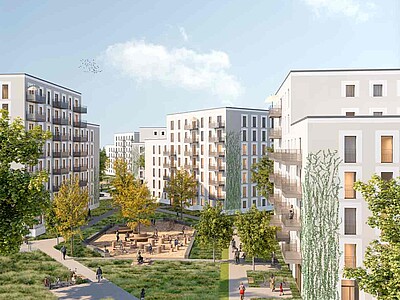 Visualisierung degewo Neubauprojekt Lichterfelder Ring