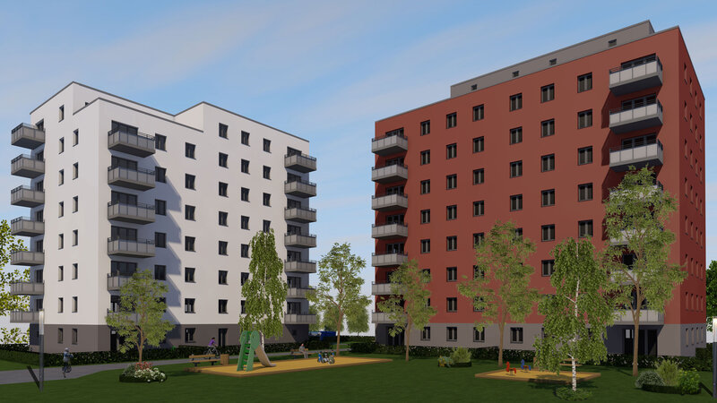 Visualisierung degewo-Neubau Walter-Franck-Zeile.