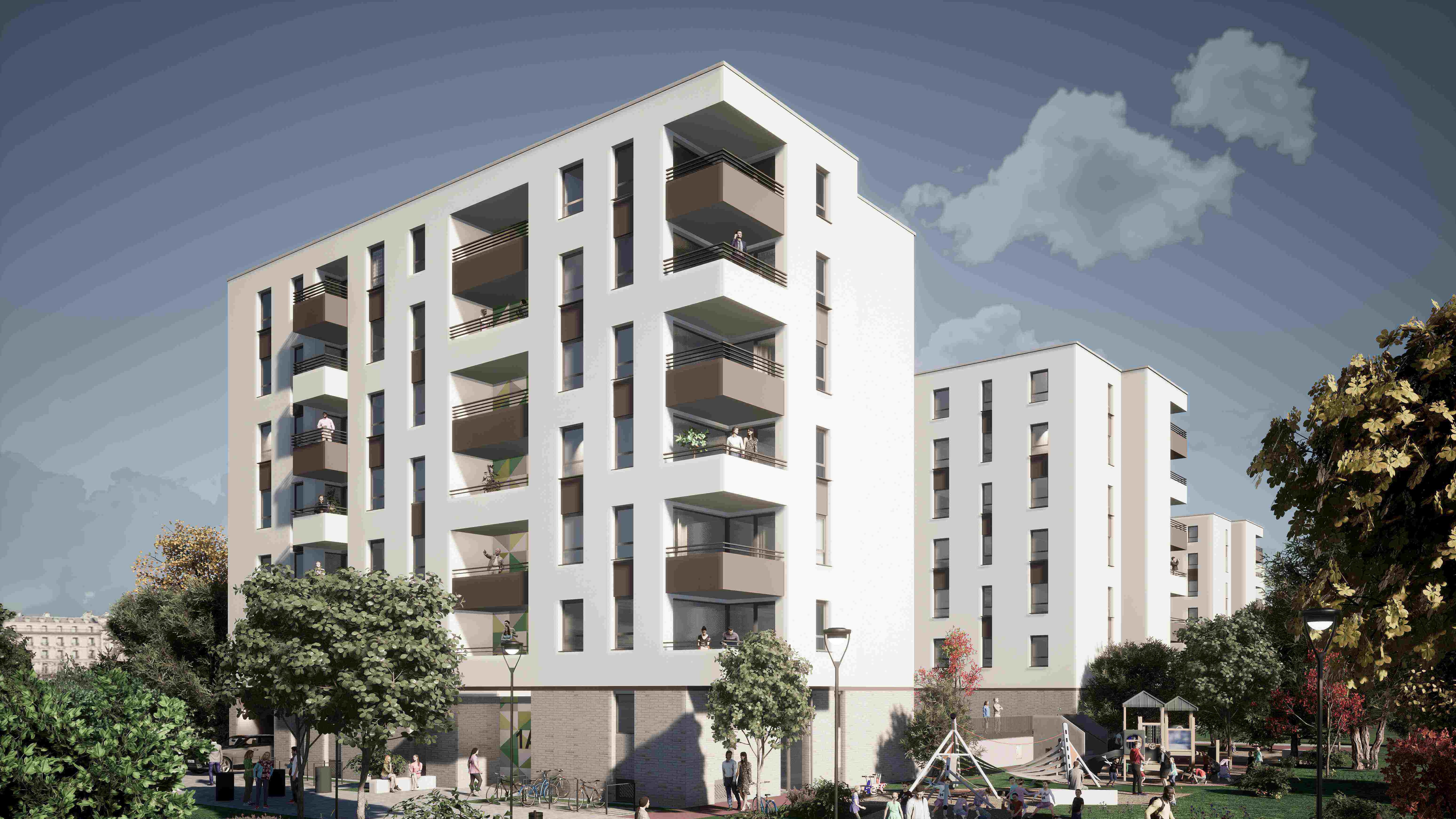 Visualisierung degewo-Neubau Hallesches Ufer 1 A.