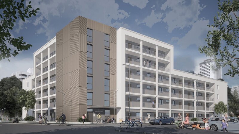Visualisierung degewo-Neubau Agnes-Straub-Weg 1.