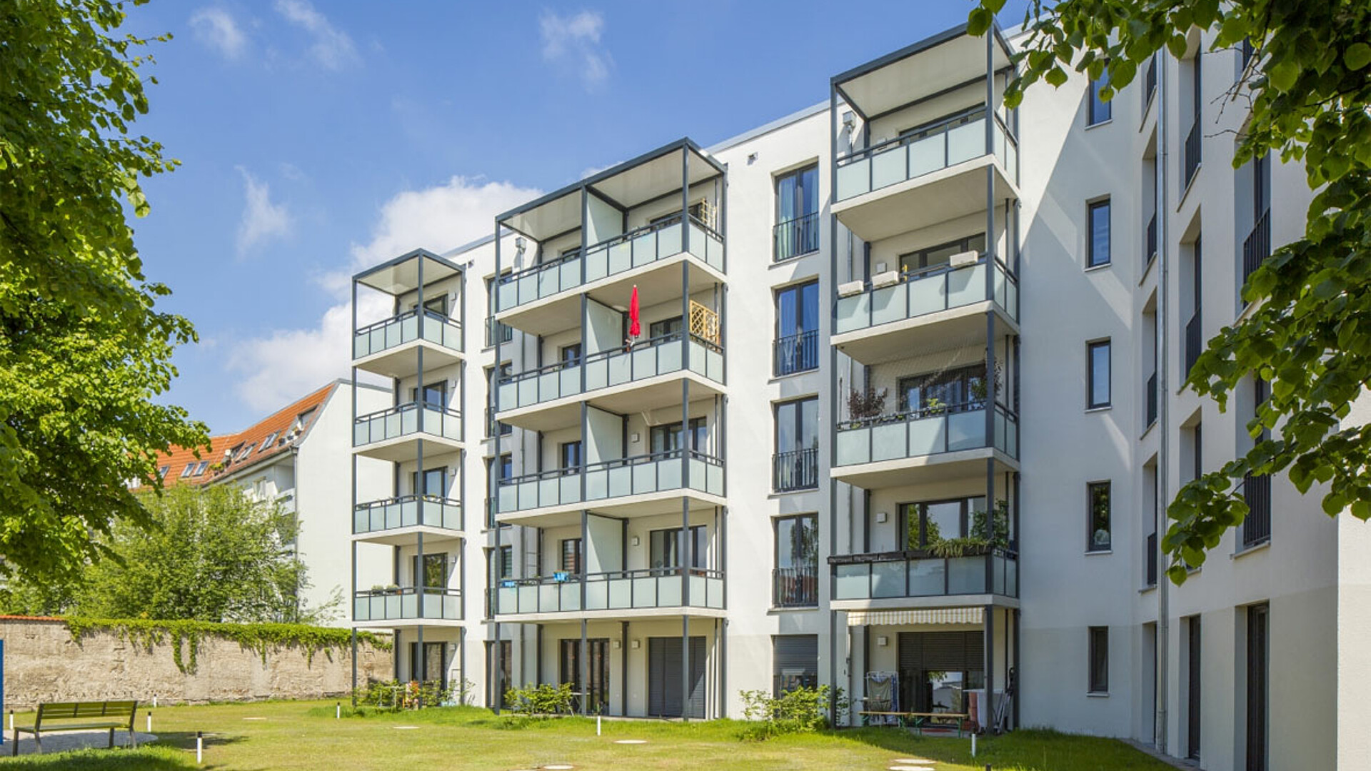 Außenansicht degewo Neubau Luisenstraße Ecke Wendenschloßstraße