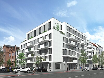 Straßenansicht Neubau Gotenburger Straße