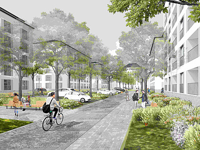 Visualisierung Bauvorhaben Falkenstraße/Adlerstraße in Falkensee