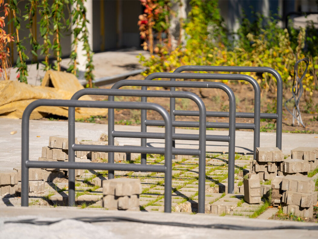 Fahrrad-Parkplätze Klimahaus degewo Neubau Salvador-Allende-Straße