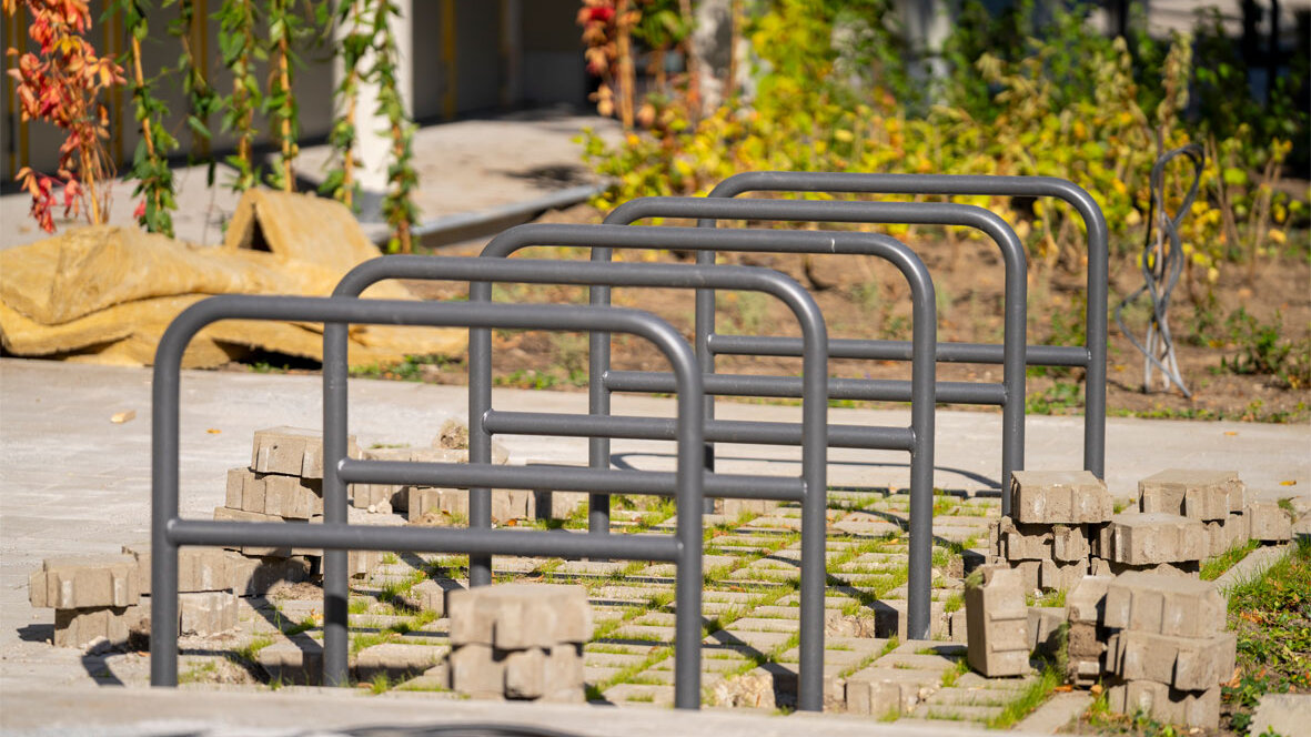 Fahrrad-Parkplätze Klimahaus degewo Neubau Salvador-Allende-Straße