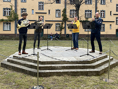 Musiker des Konzerthauses Berlin spielen in Lichtenberg