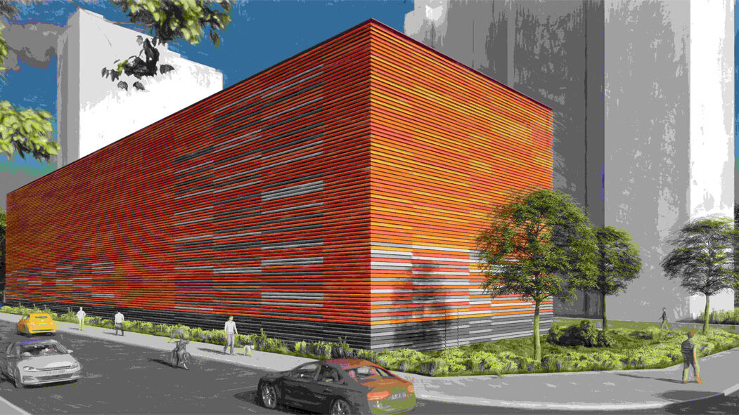 Visualisierung degewo-Neubau Parkhaus Gropiusstadt Joachim-Gottschalk-Weg 2A.