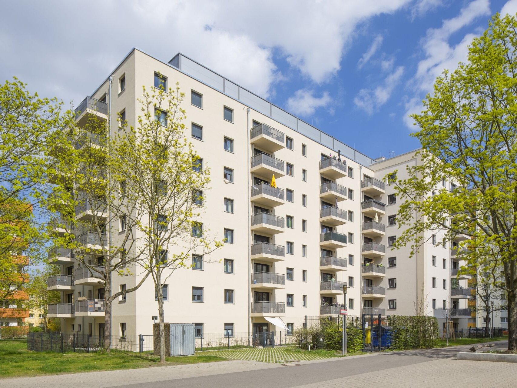 Außenansicht degewo-Neubau Tirschenreuther Straße 8 und 8A.