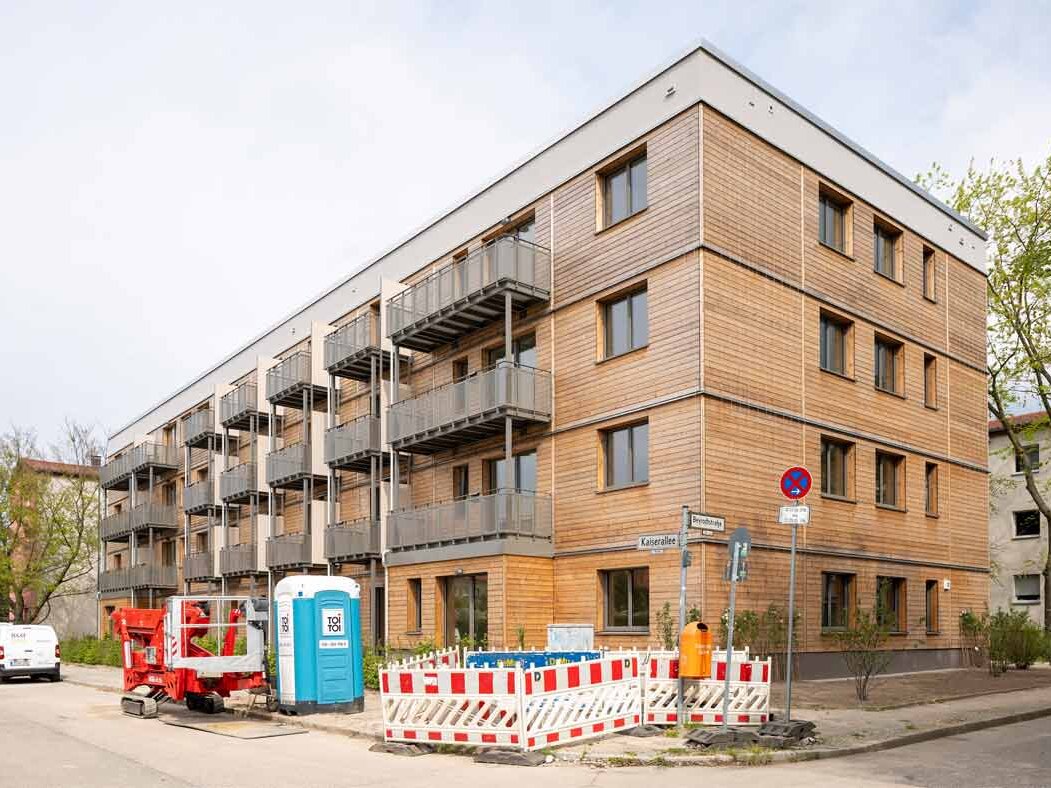Straßeneckenansicht degewo-Neubau Beyrodtstraße 52.