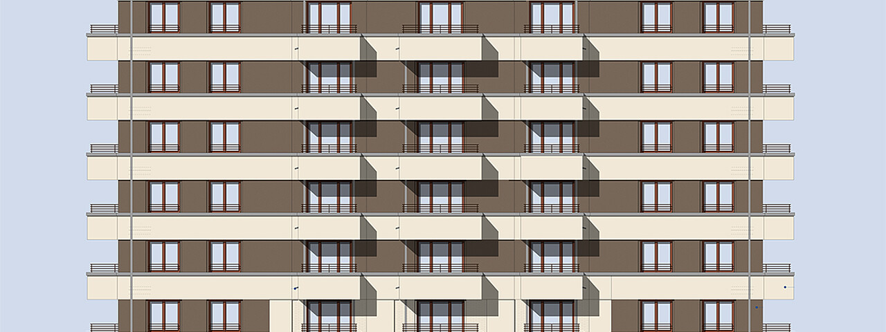 Ansicht degewo Neubau Pascalstraße 7