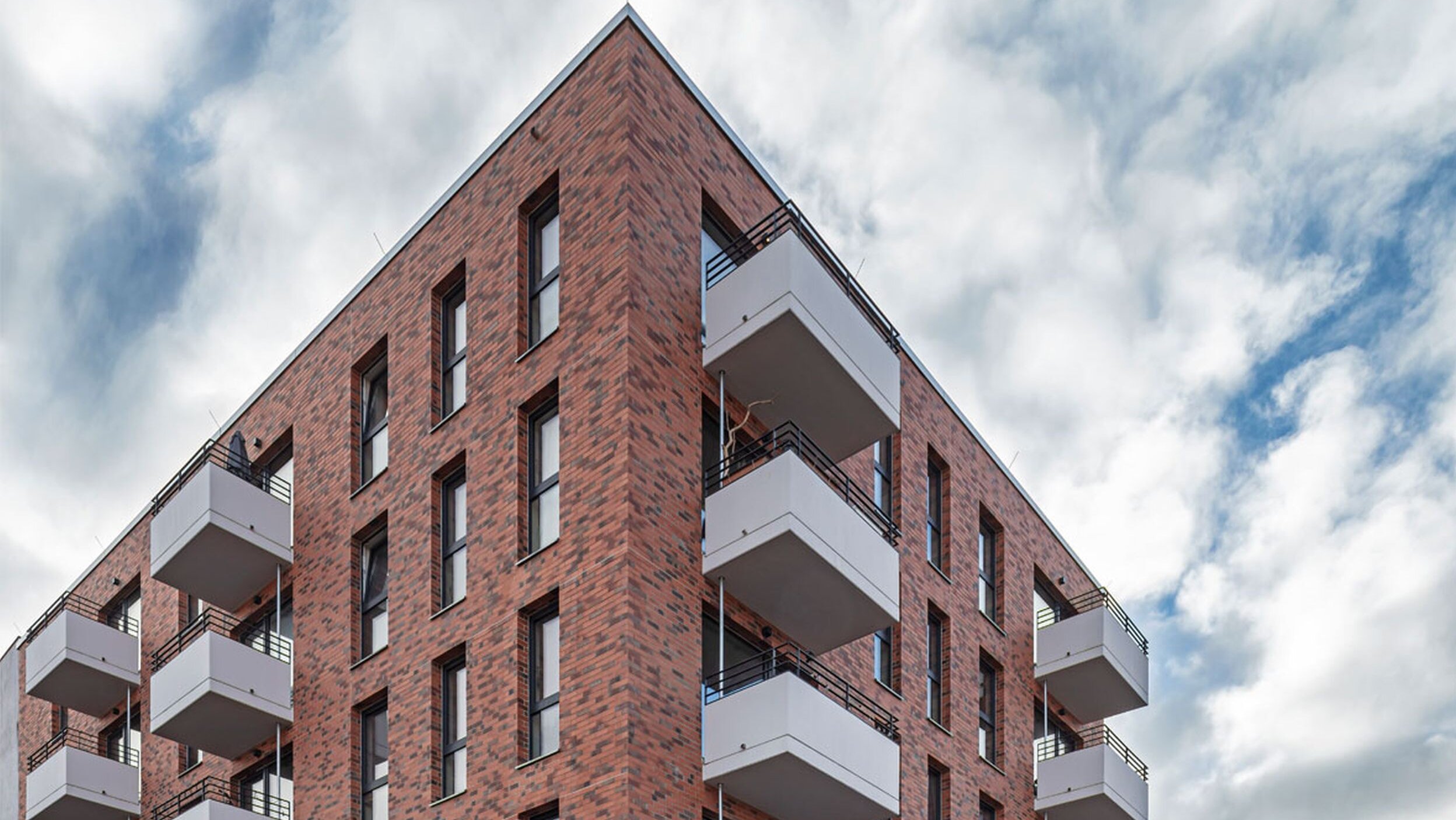 Außeneckansicht degewo-Neubau Wiesenstraße 55.