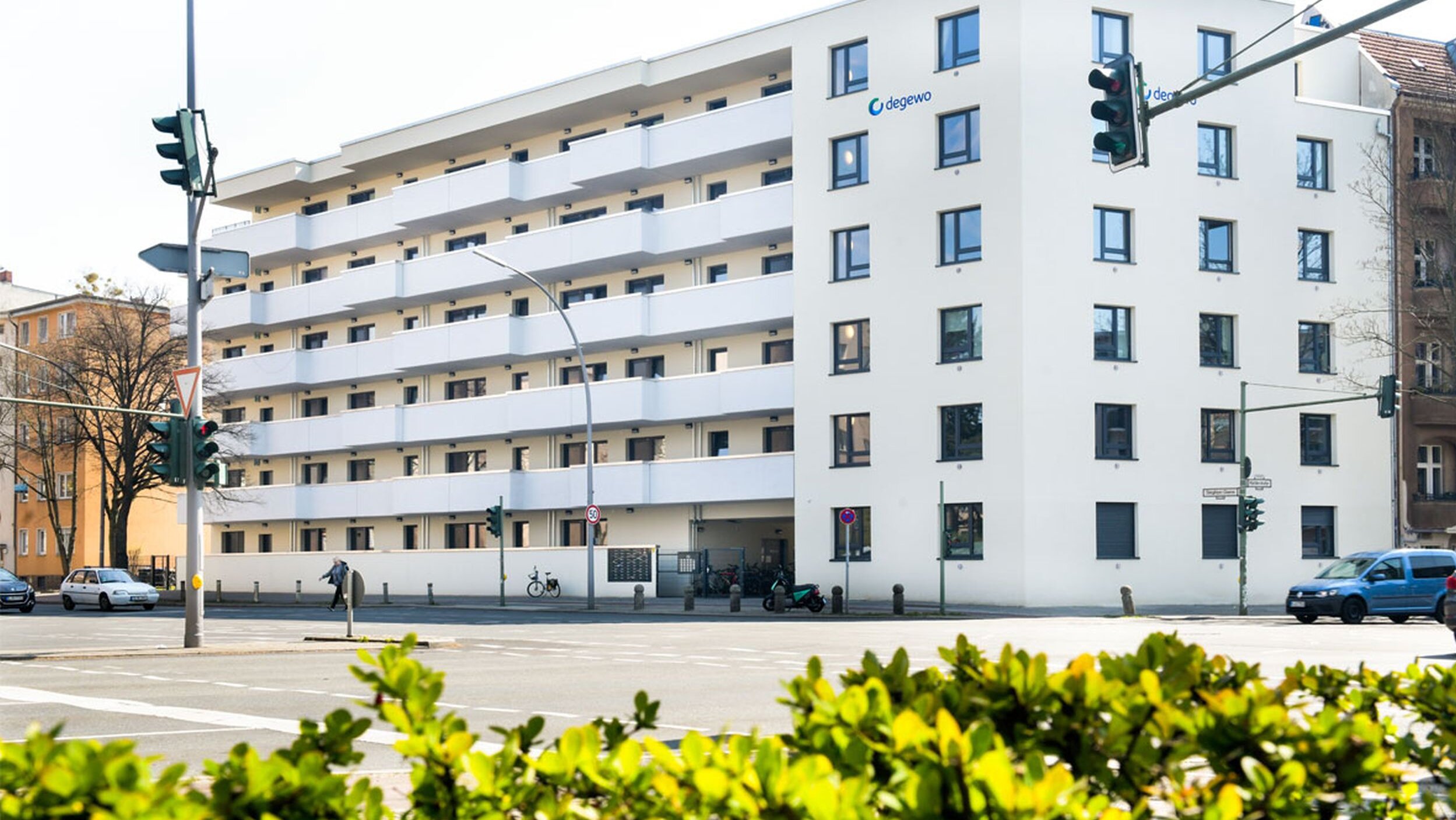 Straßenansicht degewo-Neubau Steglitzer Damm 60.