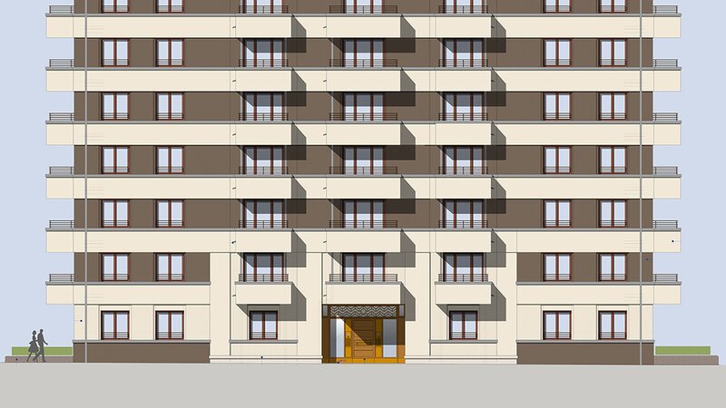 Visualisierung degewo-Neubau Pascalstraße 7 Heisenbergstraße 1.