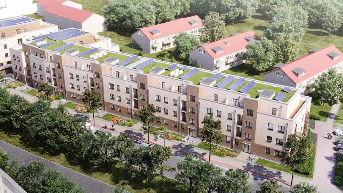 Visualisierung degewo-Neubau Lichtenrader Bogen.