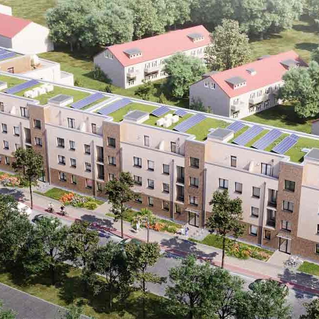 Visualisierung degewo-Neubau Lichtenrader Bogen.