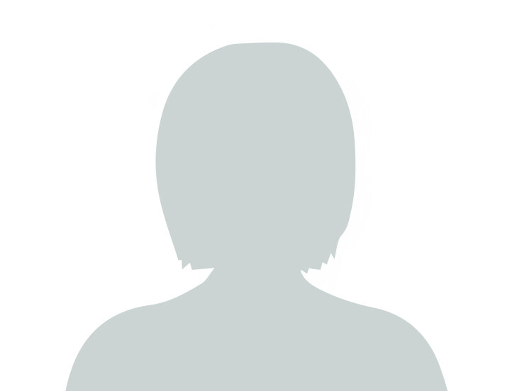 Silhouette einer Frau in grau weiß.