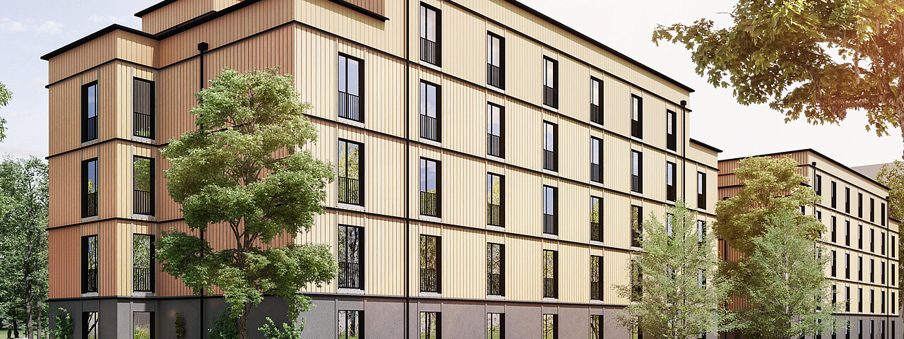 Visualisierung Neubau an der Wuhlheide