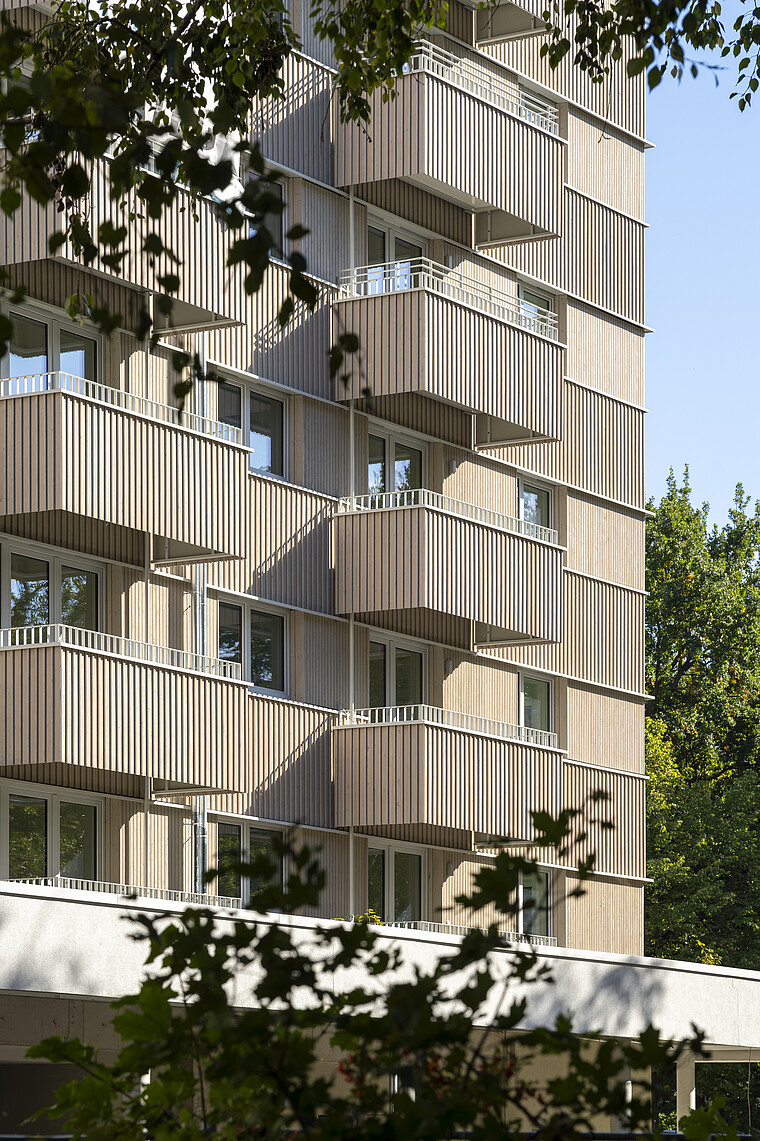 Ansicht Balkone Klimahaus degewo Neubau Salvador-Allende-Straße