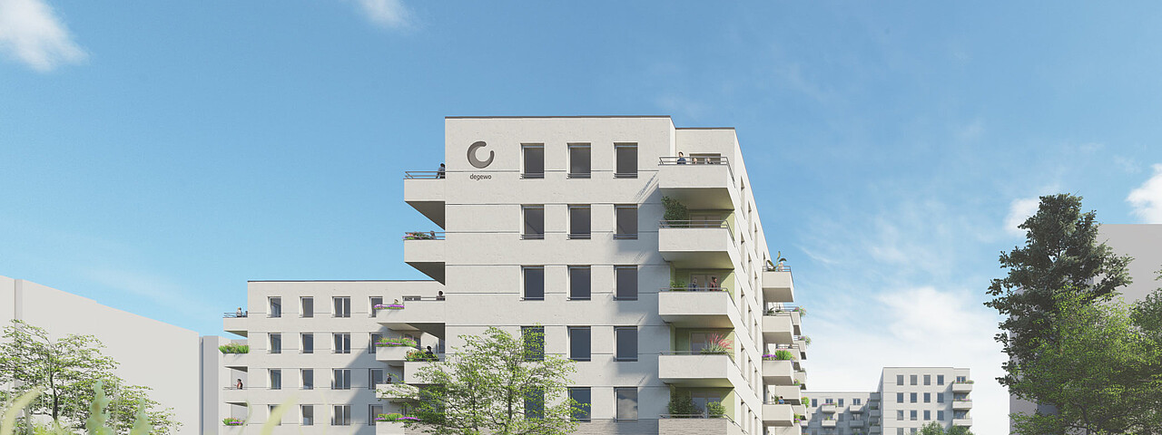 Visualisierung degewo Neubau Bornhagenweg 43 in Lichtenrade, Haus B