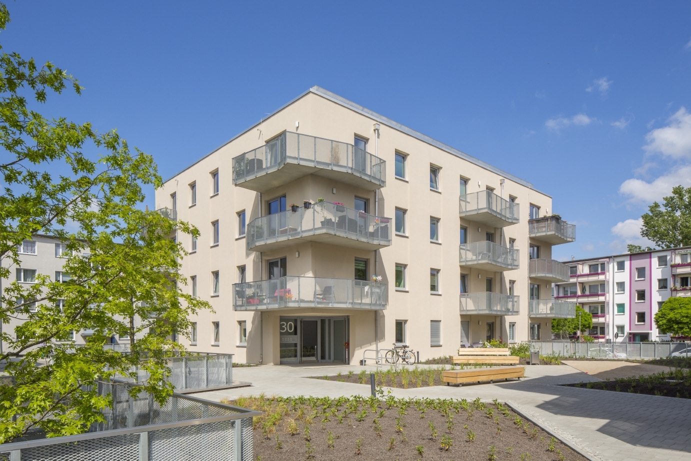 Außenansicht degewo Neubau Karl-Pokern-Straße 30-36