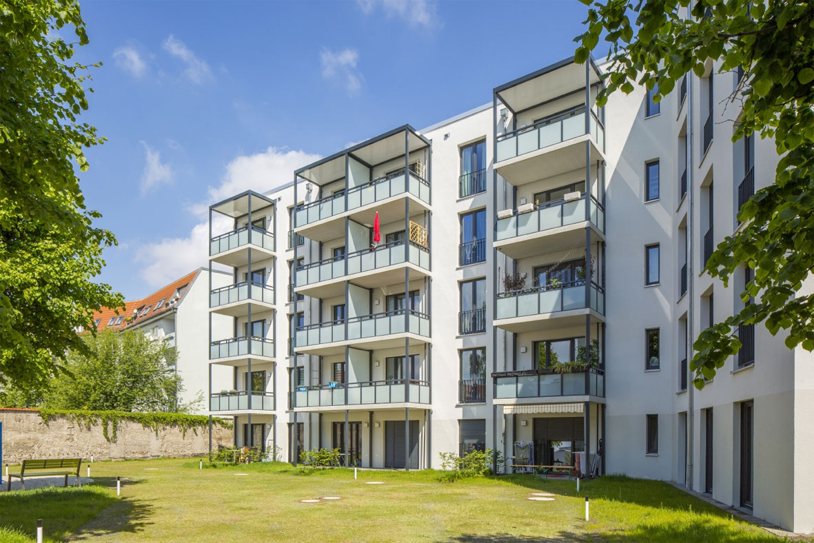 Außenansicht degewo Neubau Luisenstraße Ecke Wendenschloßstraße