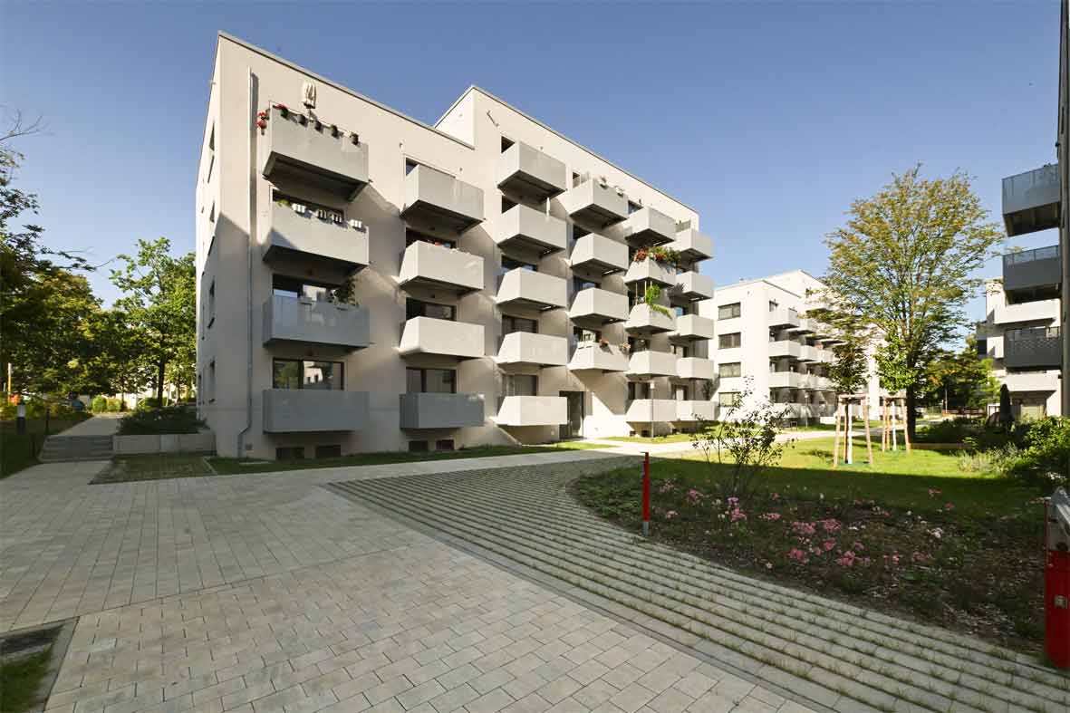 Frontansicht degewo Neubau Malteser Straße