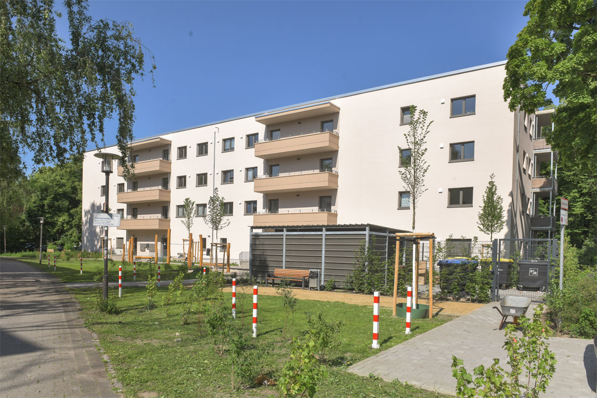 degewo Neubau seitliche Ansicht Ottomar-Geschke-Straße