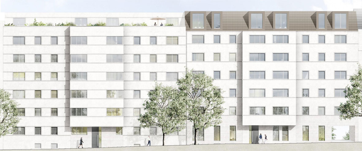 Visualisierung degewo Neubau Reichsstraße Westend