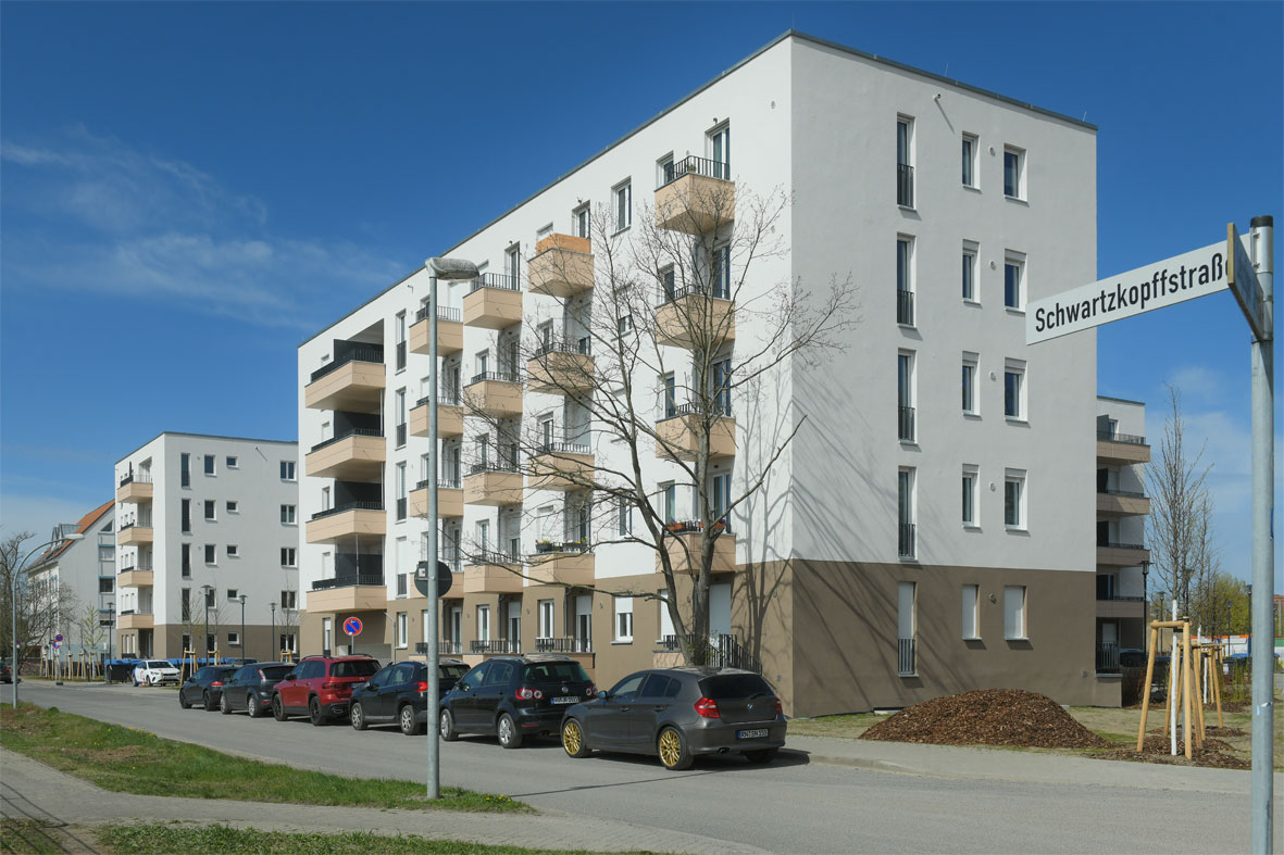 Ansicht degewo Neubau Schwartzkopffstraße