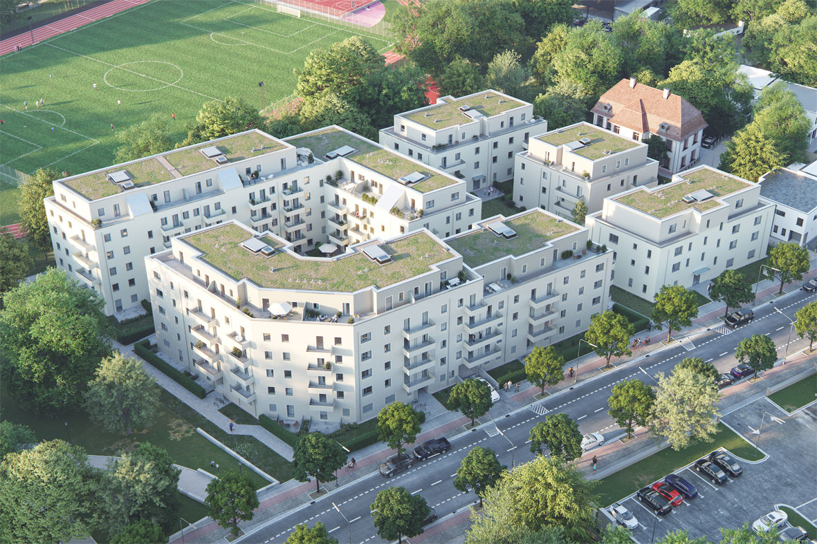 Visualisierung Vogelperspektive Ankauf-Neubau Seeburger Weg in Spandau